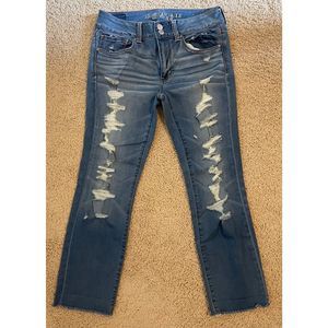 American Eagle distressed skinny jeans